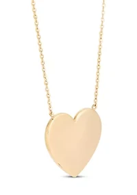 Sunburst Heart Necklace in 10K Yellow Gold