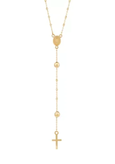 Rosary Necklace in 10K Yellow Gold
