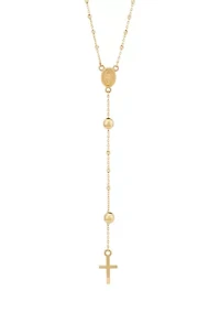 Rosary Necklace in 10K Yellow Gold