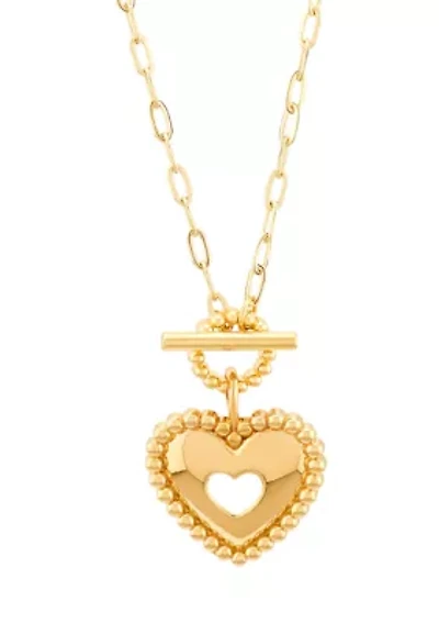 Heart Necklace in 10K Yellow Gold