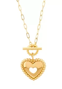 Heart Necklace in 10K Yellow Gold