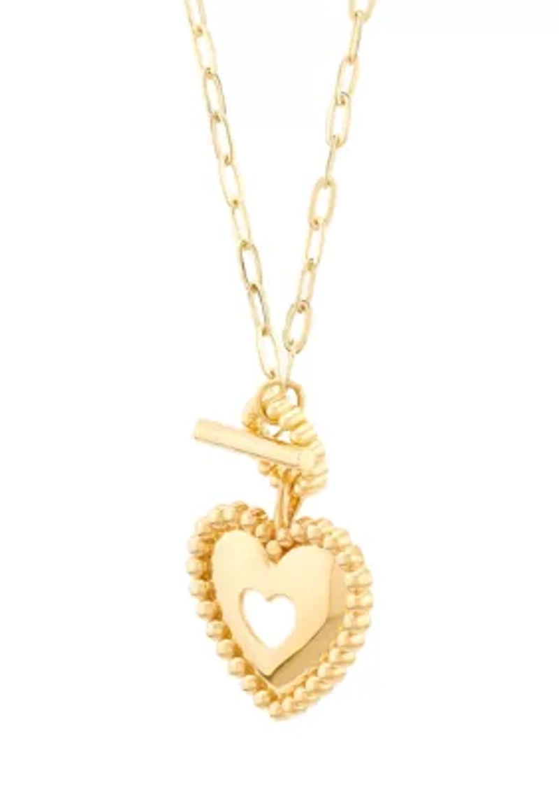 Heart Necklace in 10K Yellow Gold