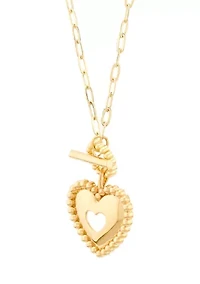 Heart Necklace in 10K Yellow Gold