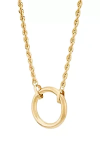 Tube Rope Chain Necklace in 10K Yellow Gold