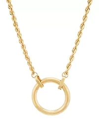 Tube Rope Chain Necklace in 10K Yellow Gold