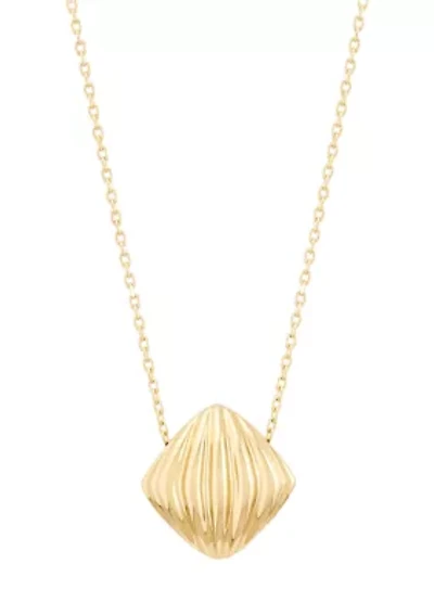 Shrimp On Forzantina Chain Necklace in 10K Yellow Gold