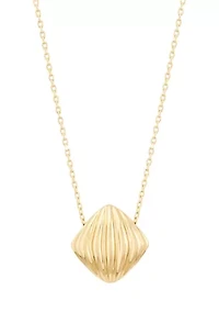 Shrimp On Forzantina Chain Necklace in 10K Yellow Gold