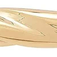 Twist Round Hinge Bangle Bracelet in 10K Yellow Gold