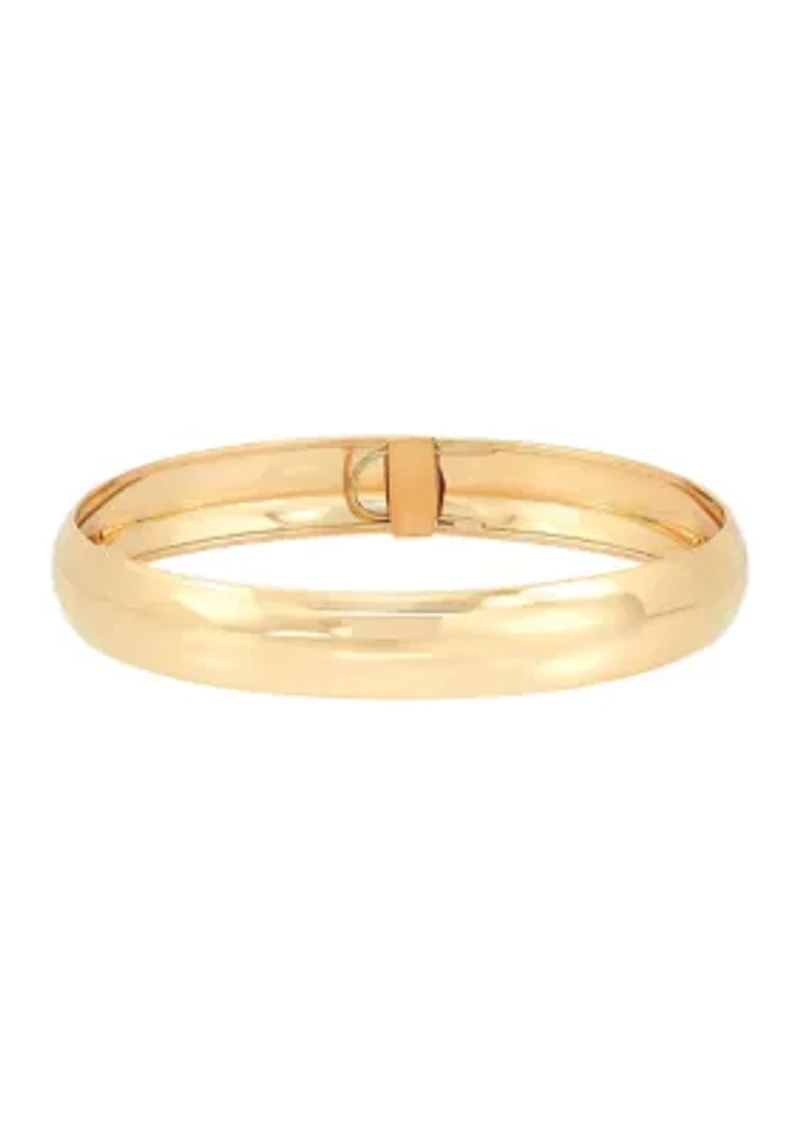 Flex Oval Bangle Bracelet in 10K Yellow Gold