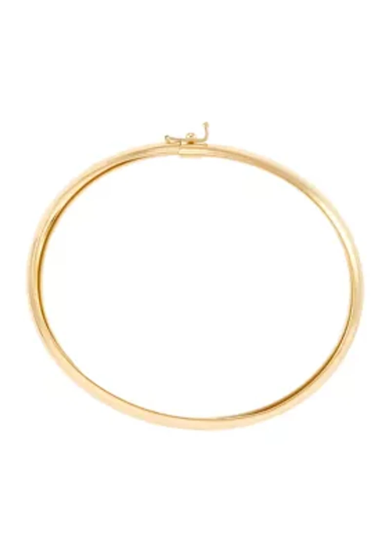 Flex Oval Bangle Bracelet in 10K Yellow Gold