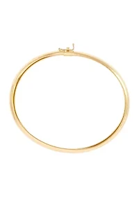 Flex Oval Bangle Bracelet in 10K Yellow Gold