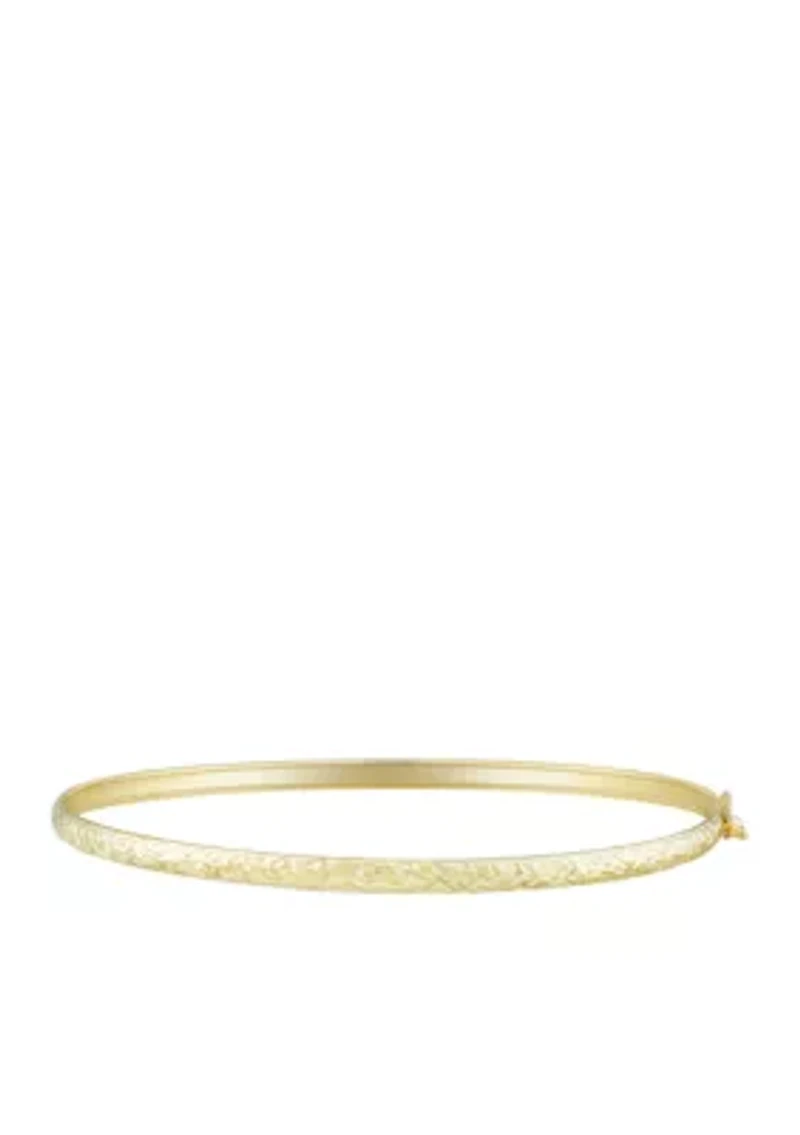 Oval Flex Bangle Bracelet in 10k Yellow Gold
