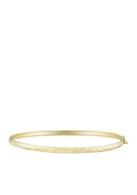 Oval Flex Bangle Bracelet in 10k Yellow Gold 
