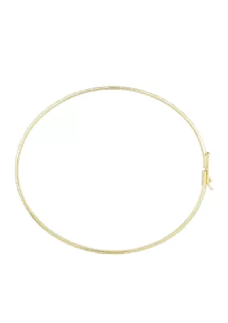 Oval Flex Bangle Bracelet in 10k Yellow Gold 
