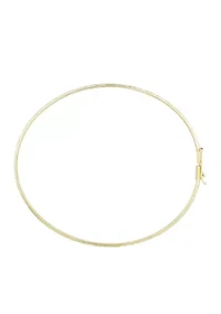 Oval Flex Bangle Bracelet in 10k Yellow Gold 