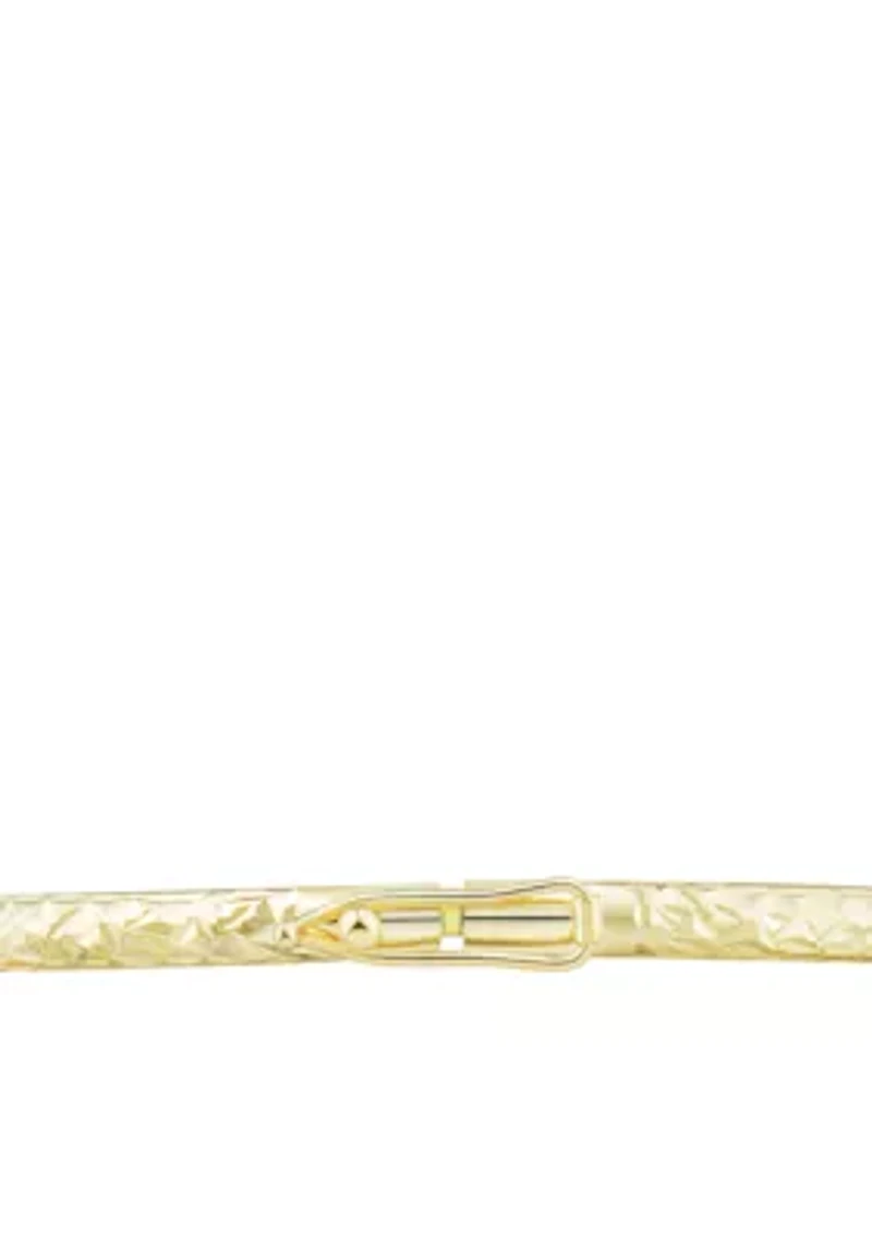 Oval Flex Bangle Bracelet in 10k Yellow Gold 