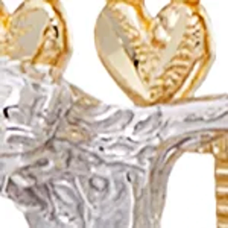 Anchor Necklace in 10K Yellow & White Gold