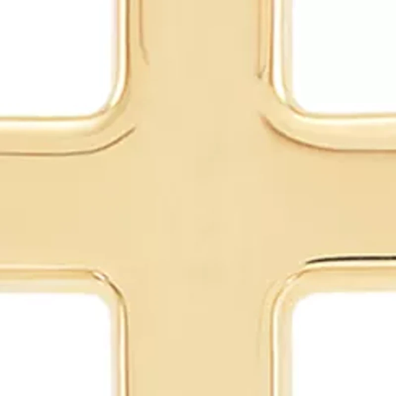 Men's Cross Pendant Necklace in 10k Yellow Gold