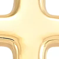 Cross Pendant with 18" Rope Chain in 10K Yellow Gold