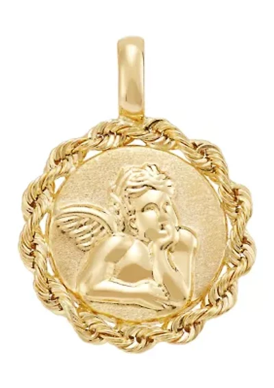 Raphael Angel Pendant in 10K Yellow Gold