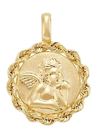 Raphael Angel Pendant in 10K Yellow Gold