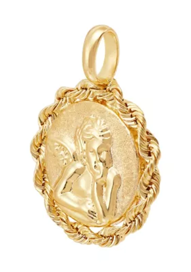 Raphael Angel Pendant in 10K Yellow Gold
