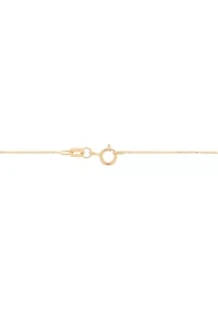 Cross Pendant with 18" Box Chain in 10K Yellow Gold