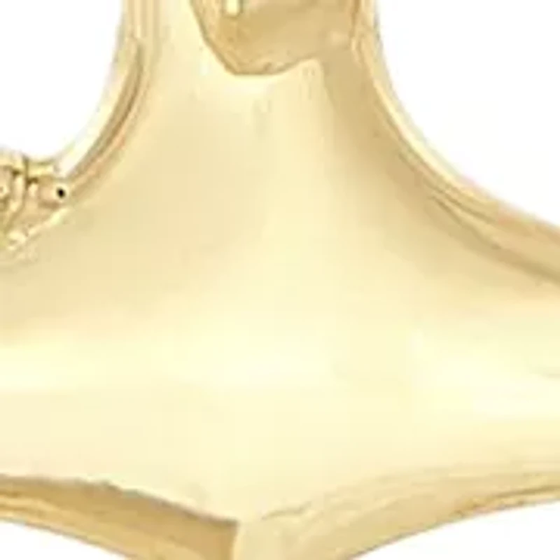 Crucifix Anchor Pendant with 20" Figaro Chain in 10K Yellow Gold