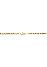 Cross Pendant with 20" Rope Chain in 10K Yellow Gold