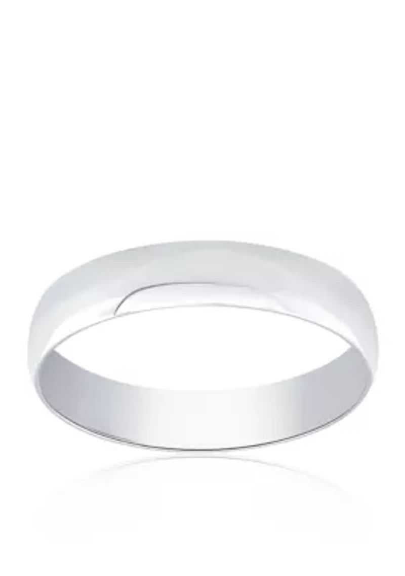 Polished Band Ring 10K White Gold