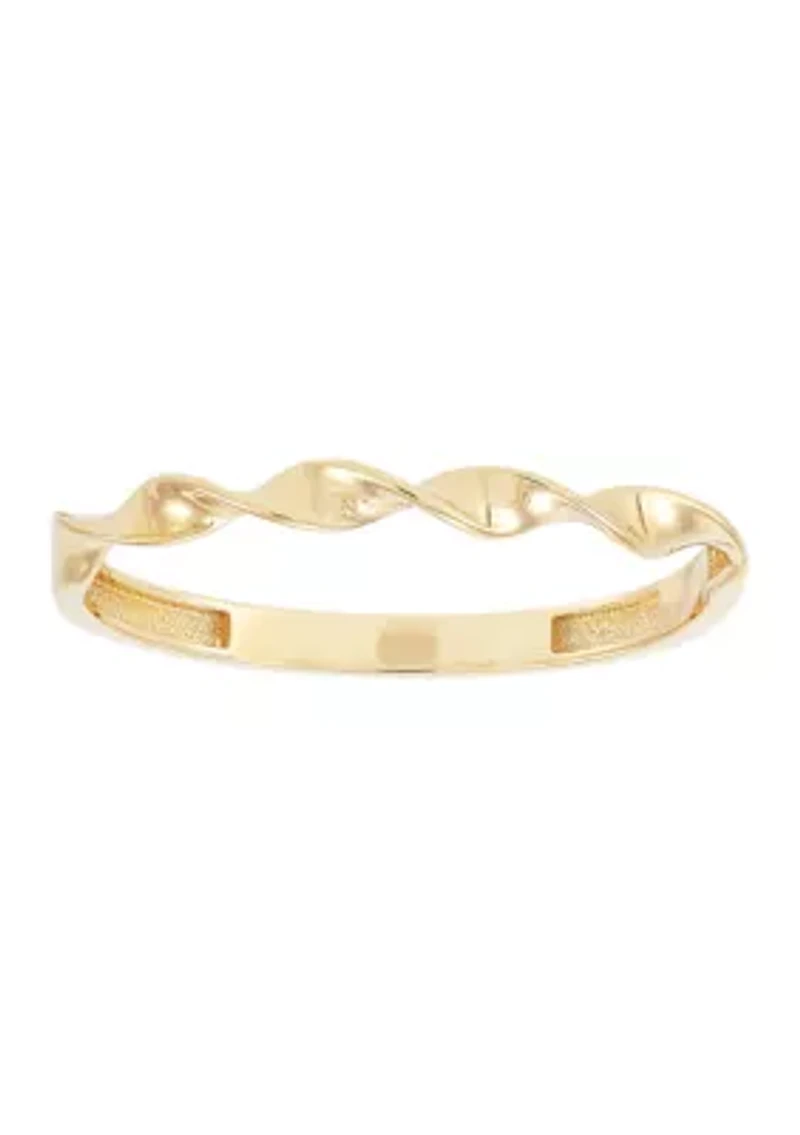 Twisted Band Ring 10K Yellow Gold