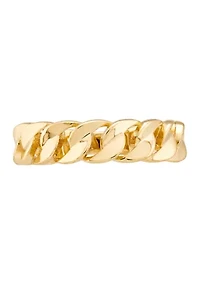 Curb Design Band Ring in 10K Yellow Gold