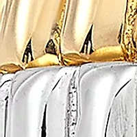Rectangle Signet Ring in 10K Two Tone Gold