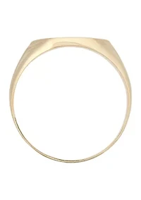 Gents Hexagon Dignet Ring in 10K Yellow Gold
