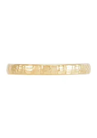 Marquise Cut Tube Ring in 10K Yellow Gold