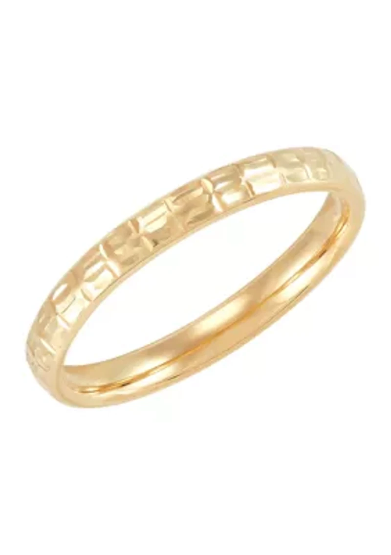 Marquise Cut Tube Ring in 10K Yellow Gold