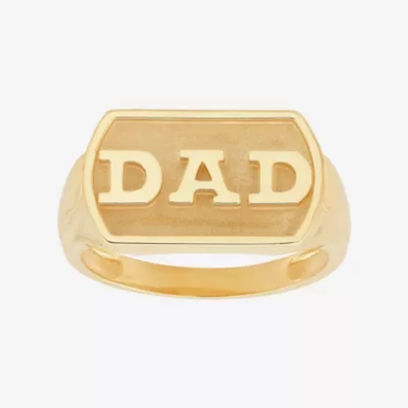 14K Yellow Gold Dad Signet Ring