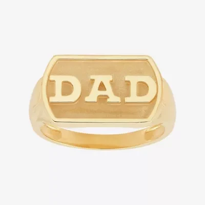 14K Yellow Gold Dad Signet Ring