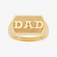 14K Yellow Gold Dad Signet Ring