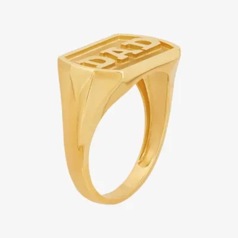 14K Yellow Gold Dad Signet Ring
