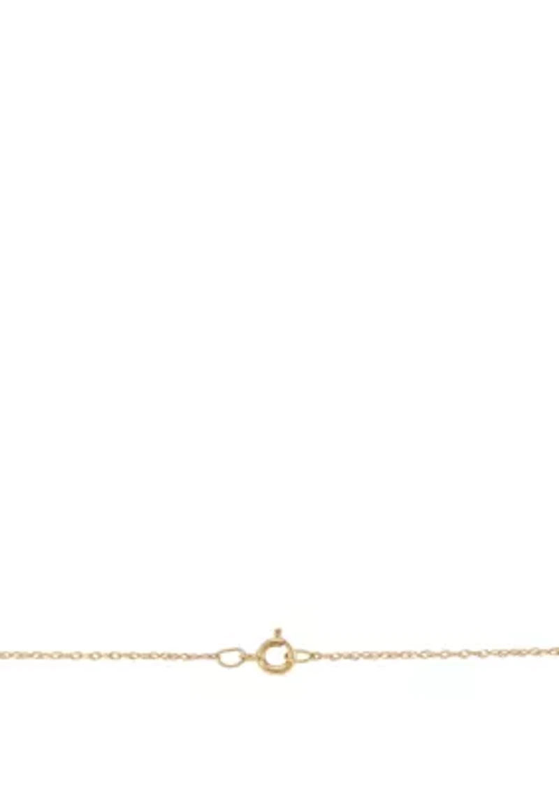 Heart Pendant Necklace in 10k Yellow Gold 