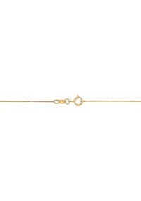 Sitting Cat Pendant Necklace with 18" Box Chain in 10K Yellow Gold