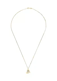 Mother and Child on Heart Pendant with 18" Box Chain in 10K Two-Tone Gold