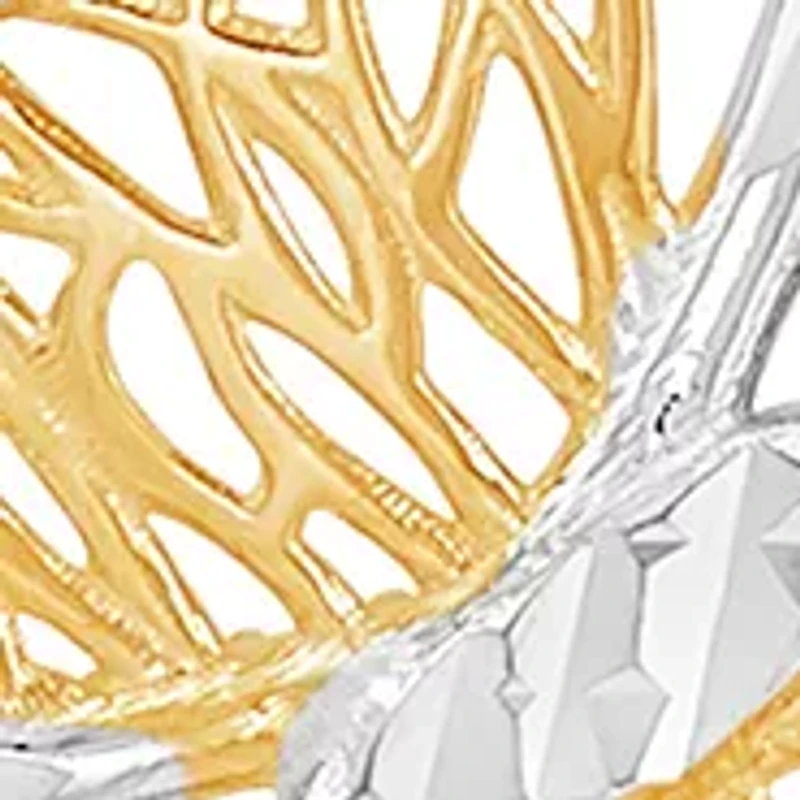 Mesh Butterfly Drop Pendant with 18" Mirror Chain in 10K Yellow Gold