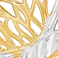 Mesh Butterfly Drop Pendant with 18" Mirror Chain in 10K Yellow Gold