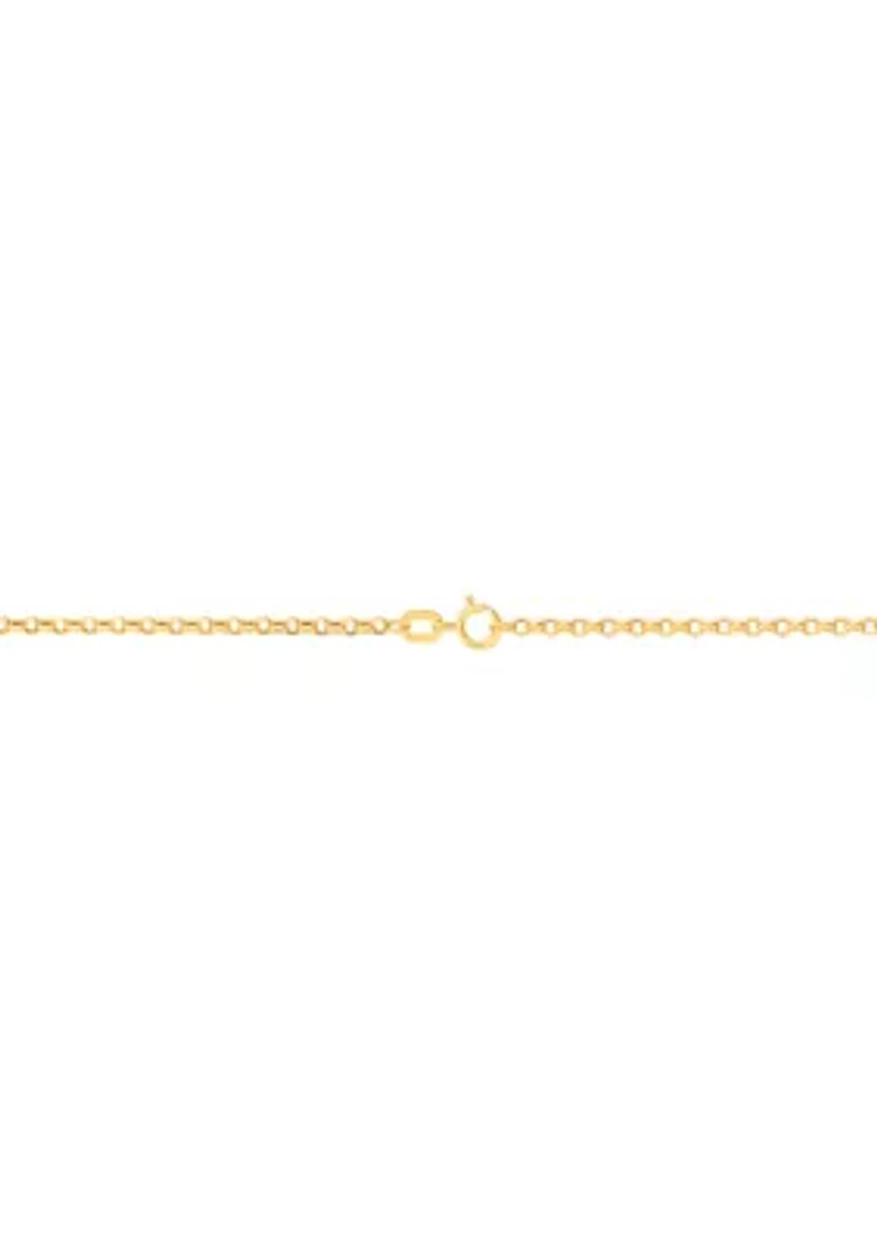 Sword Pendant with 18" Rolo Chain in 10K Yellow Gold