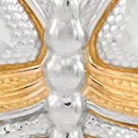 Butterfly Pendant Necklace with 18" Rope Chain in 10K Yellow Gold