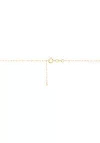 Flower Pendant Necklace with 18" Box Chain in 10K Yellow Gold