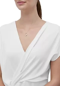 Flower Pendant Necklace with 18" Box Chain in 10K Yellow Gold