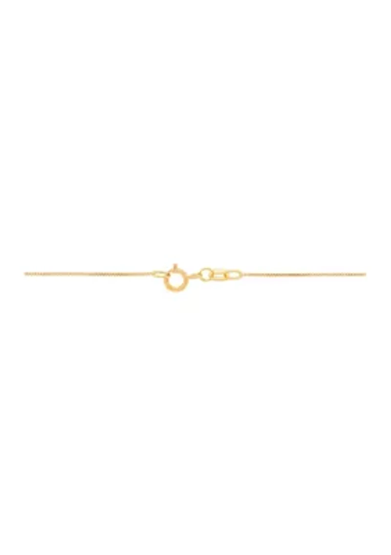 Butterfly Pendant with 18" Box Chain in 10K Yellow Gold